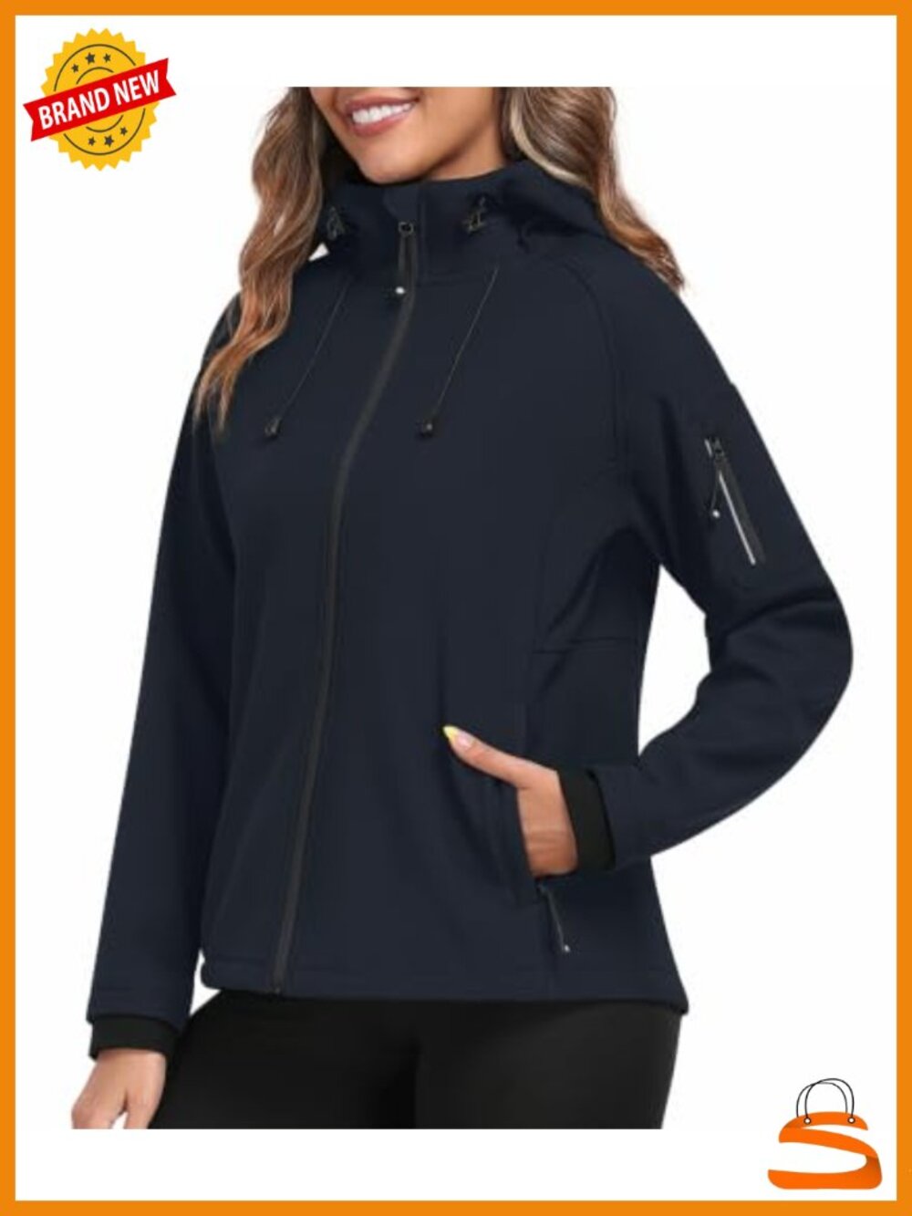Fleece Lined Softshell Jacket Lightweight Insulated Warm Coat